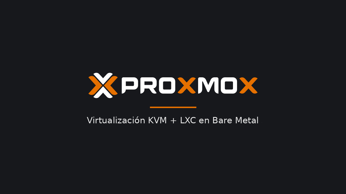 Interfaz web de Proxmox VE administrando máquinas virtuales y contenedores en un servidor dedicado de Donweb